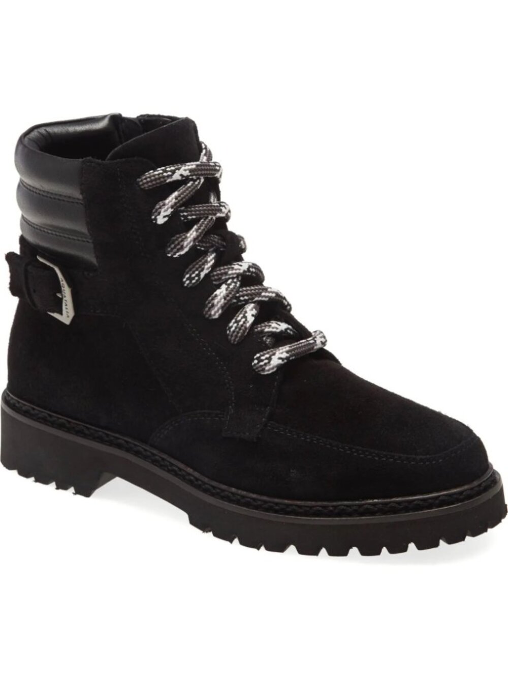 New - Aquatalia Mayra Waterproof Combat Lace Up Boots in Black, size 9.5